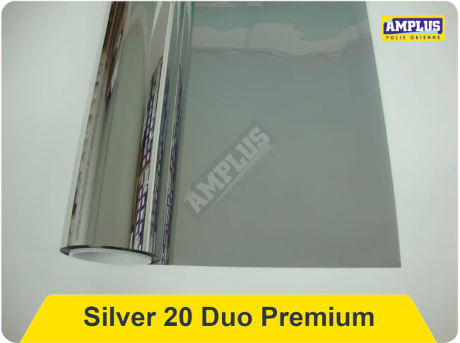 Folie przeciwsłoneczne lustrzane Silver 20 duo premium