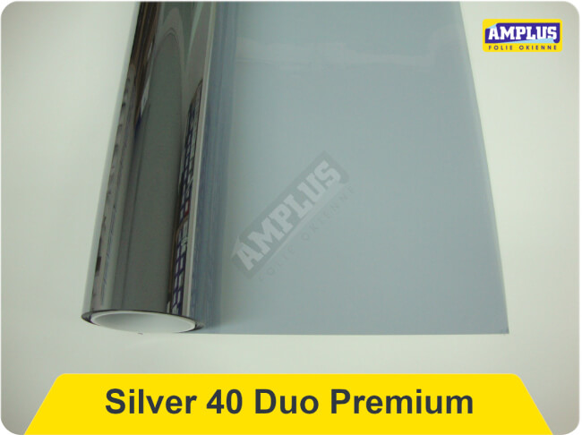 Folie przeciwsłoneczne lustrzane Silver 40 duo premium